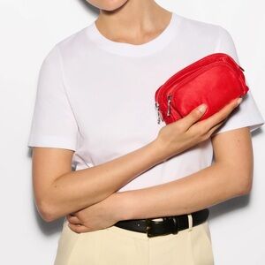 Mz Wallace Bright Cherry Small Chelsea Cosmetics Bag Pouch